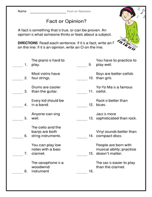 Fact or Opinion Worksheet | Essential Grade 3 ELA Practice