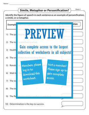 Simile, Metaphor, Personification: Identifying Literary Devices