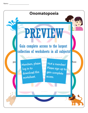 Onomatopoeia Chart: Exploring Sound Words in Language