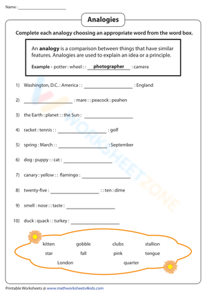 Analogy Word Box: Enhancing Vocabulary & Reasoning