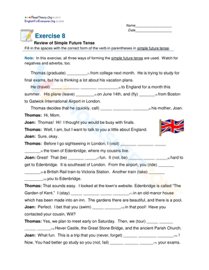 Review of Simple Future Tense