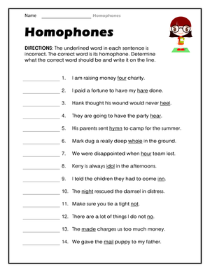 Essential Homophones Worksheet | Grade 2 ELA Ready