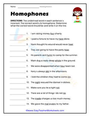 All Glasses! Correct Homophones