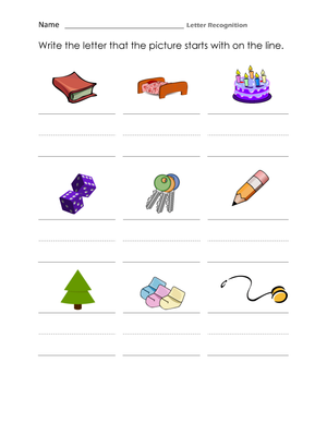 Essential Beginning Sounds Worksheet | Kindergarten Phonics