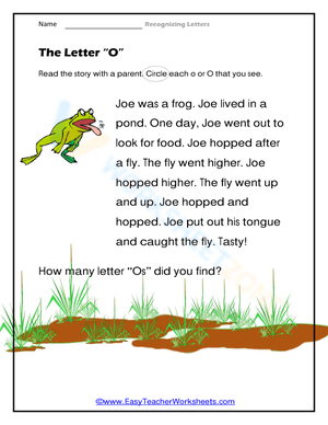 Recognizing Letter "O"