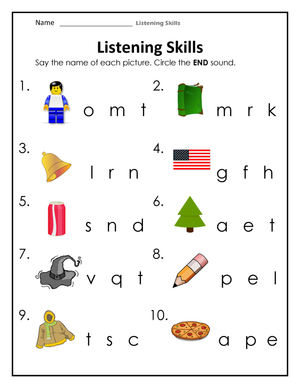 Ending Sounds Worksheet: Essential Grade 1 Phonics Practice