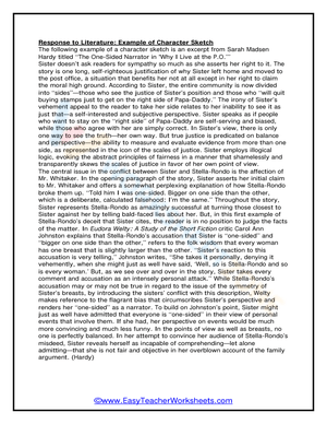 Example of Character Sketch