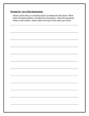 Plot Summary Prompt: Enhance Narrative Writing Skills