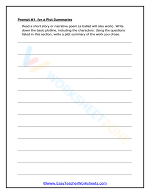 Plot Summary Prompt: Enhance Narrative Writing Skills