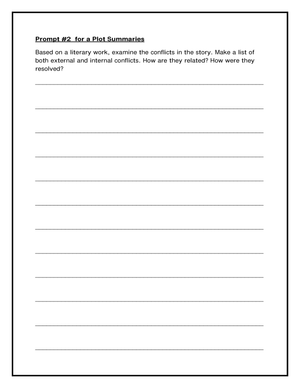 Prompt for Plot Summaries Worksheet