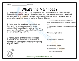 Three-in-One Visual Skills Worksheet