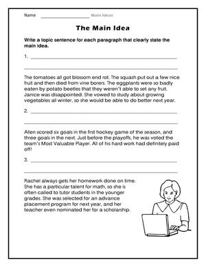 Essential Topic Sentence Practice | Grade 4 ELA