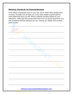 Fictional Narrative Writing Prompt