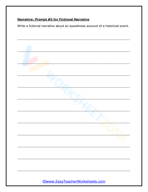 Prompt #3 for Fictional Narrative