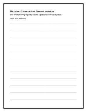 Essential Personal Narrative Writing Prompt | Grade 3 ELA