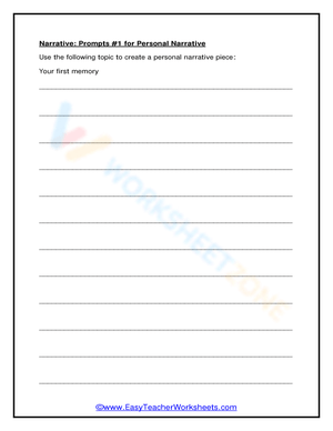 Prompts #1 for Personal Narrative