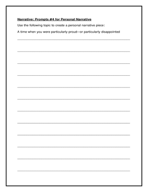 Personal Narrative Prompt Grade 4 — Essential Writing Ready