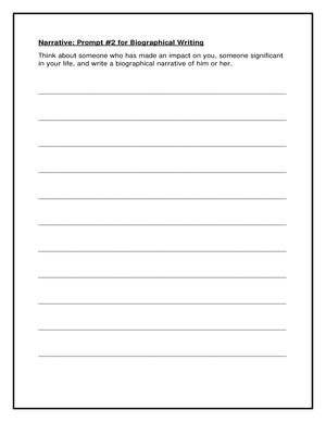 Biographical Writing Prompt #2 | Essential Grade 5 ELA