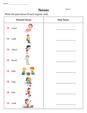 Writing Past Tense for Regular Verbs