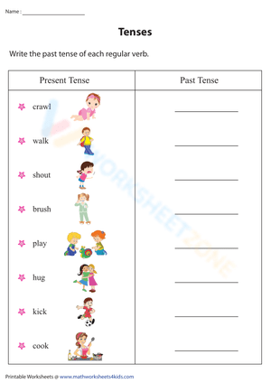Writing Past Tense for Regular Verbs