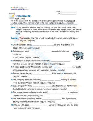 Essential Simple Past Perfect Tense Worksheet | Grade 5