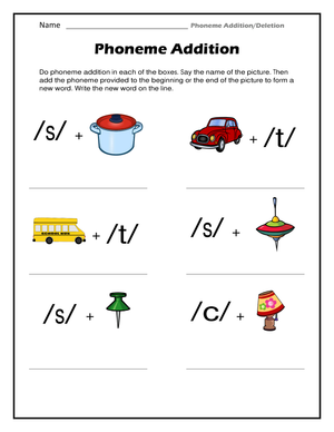 Essential Phoneme Addition Worksheet | Grades 1-3 Phonics