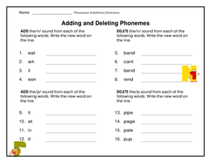 Grade 1 Phoneme Manipulation — Printable No-Prep Worksheet