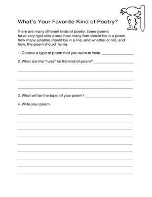 Favorite Kind of Poetry Worksheet