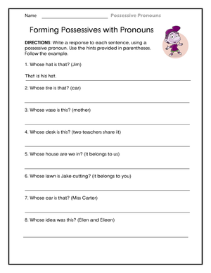 Forming Possessives with Pronouns