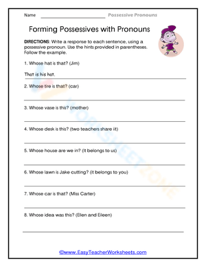 Forming Possessives with Pronouns