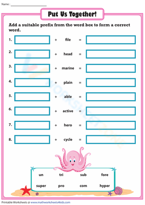 Combine Prefix with the Root Word