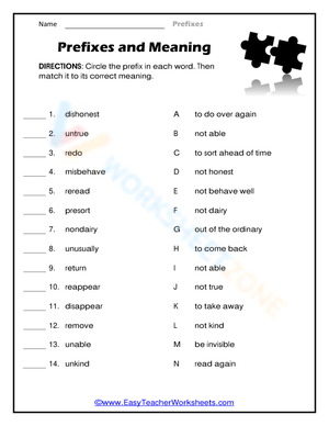 Meanings of Word Starters