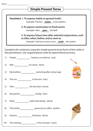 Writing with the Simple Present Tense