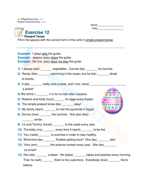 Essential Simple Present Tense Worksheet | Grades 3-5