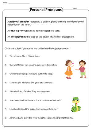 Subject and Object Pronouns Identification