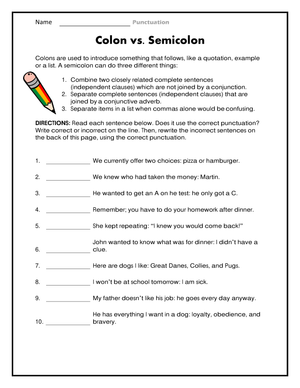 Understanding Colon vs Semicolon