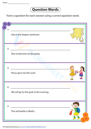 Forming Questions Using WH Words