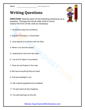Writing Questions