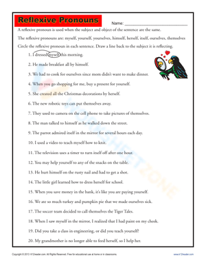 Reflexive Pronoun Handout