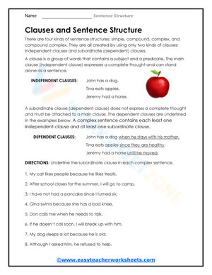 Clauses and Structure