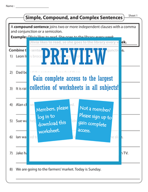Combining Simple Sentences With Coordinating Conjunctions
