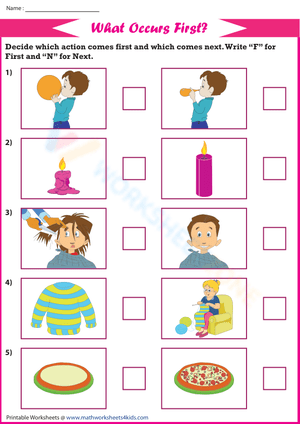 Practicing Sequencing with First and Next