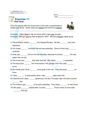 Essential Simple Past Tense Worksheet | Grade 2-3 Aligned