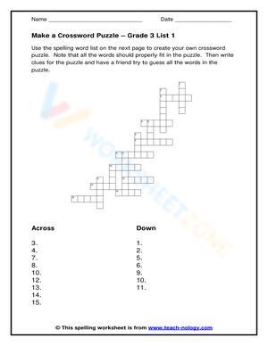 Make a Crossword Puzzle