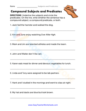 Compound Subjects and Predicates