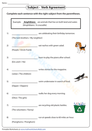 Practice Noun-Verb Agreement for Better Grammar