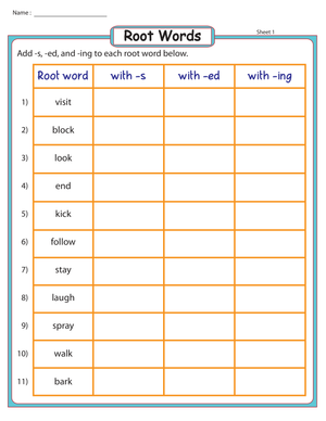 Adding Suffixes to Verb Roots