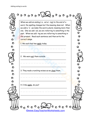 Improve Spelling by Adding Endings to Words
