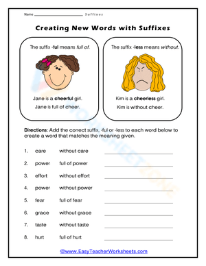 Creating New Words with Suffixes