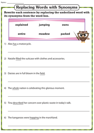 Rewriting Sentences with Synonyms